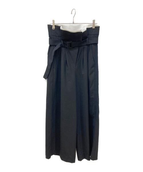 AULA AILA（アウラアイラ）AULA AILA (アウラアイラ) HIGH WAIST LINE PANTS ブラック サイズ:SIZE 0の古着・服飾アイテム