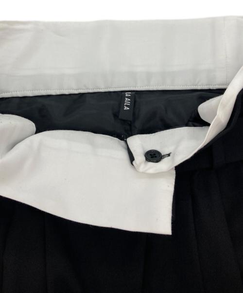 AULA AILA（アウラアイラ）AULA AILA (アウラアイラ) HIGH WAIST LINE PANTS ブラック サイズ:SIZE 0の古着・服飾アイテム