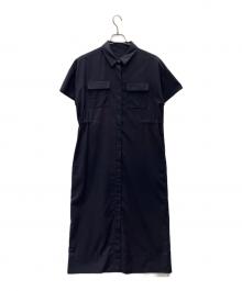 SOEJU（ソージュ）の古着「ロングシャツワンピース」｜ネイビー
