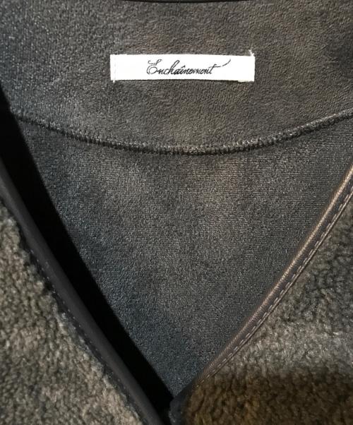 Enchainement（アンシェヌマン）Enchainement (アンシェヌマン) Faux Mouton Coat グレー サイズ:Freeの古着・服飾アイテム