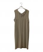 icBアイシービー）の古着「ライトダブルクロス ジャンパースカート ワンピース　OPCYSA0920」｜ブラウン