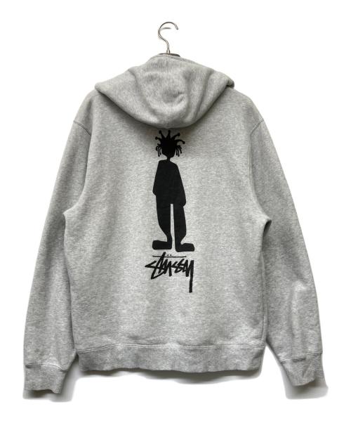 stussy（ステューシー）stussy (ステューシー) シャドーマンプルオーバーパーカー ライトグレー サイズ:Lの古着・服飾アイテム