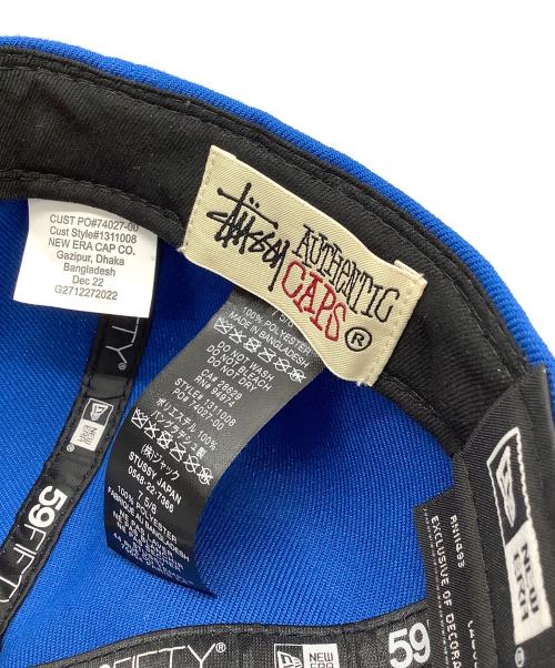 stussy（ステューシー）stussy (ステューシー) New Era (ニューエラ) CURLY S 59FIFTY ブルー サイズ:7 5/8の古着・服飾アイテム