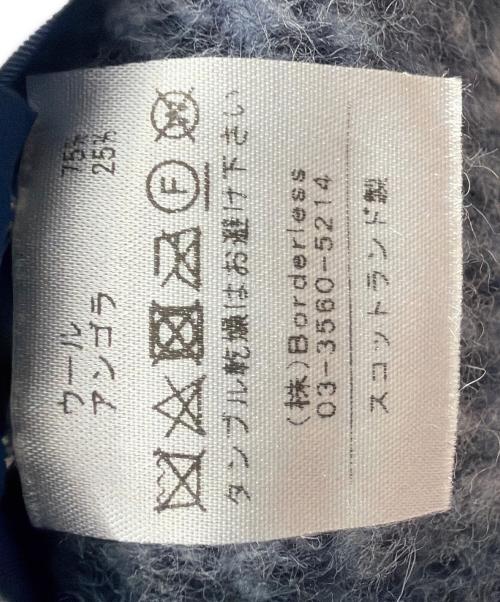 Begg & Co（ベグアンドコー）Begg & Co (ベグアンドコー) ウールアンゴラマフラー ネイビーの古着・服飾アイテム