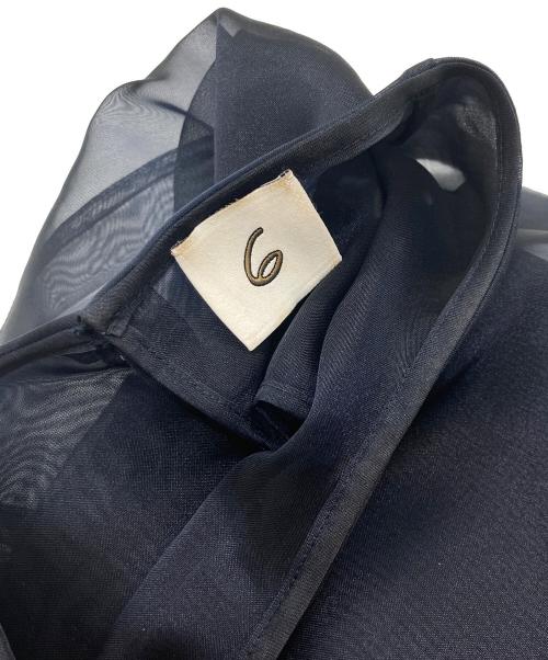 6(ROKU) BEAUTY&YOUTH（ロク ビューティーアンドユース）6(ROKU) BEAUTY&YOUTH (ロク ビューティーアンドユース) ORGANDY SAILOR PULLOVER ネイビー サイズ:-の古着・服飾アイテム