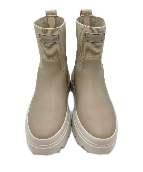 HUNTER（ハンター）HUNTER (ハンター) エクスプローラー チェルシー ブーツ ベージュ サイズ:US6の古着・服飾アイテム