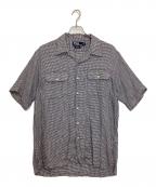 POLO RALPH LAURENポロ・ラルフローレン）の古着「ARNELL/オープンカラーリネンシャツ」｜ネイビー×ホワイト