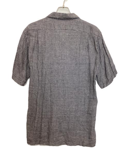 POLO RALPH LAUREN（ポロ・ラルフローレン）POLO RALPH LAUREN (ポロ・ラルフローレン) ARNELL/オープンカラーリネンシャツ ネイビー×ホワイト サイズ:Mの古着・服飾アイテム