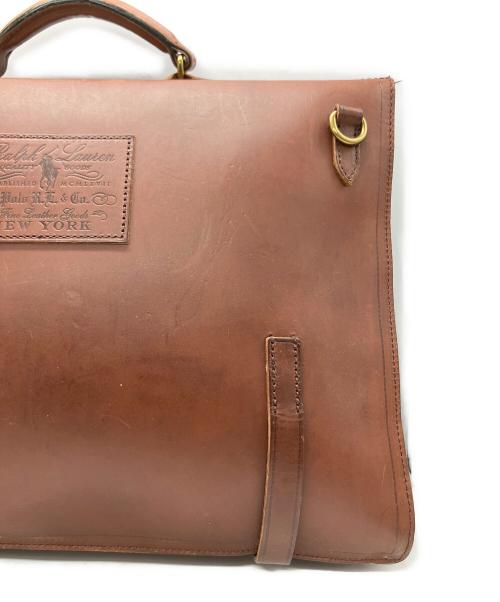 POLO RALPH LAUREN（ポロ・ラルフローレン）POLO RALPH LAUREN (ポロ・ラルフローレン) ヘリテージ レザー ブリーフケース ブラウンの古着・服飾アイテム