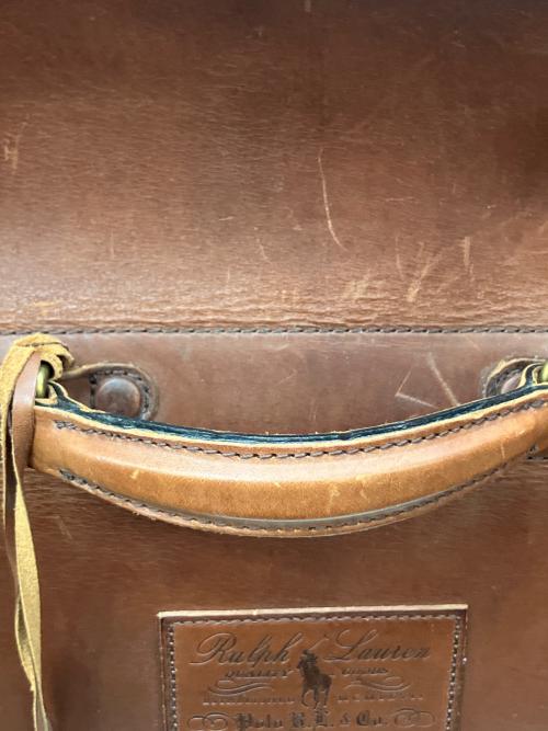 POLO RALPH LAUREN（ポロ・ラルフローレン）POLO RALPH LAUREN (ポロ・ラルフローレン) ヘリテージ レザー ブリーフケース ブラウンの古着・服飾アイテム