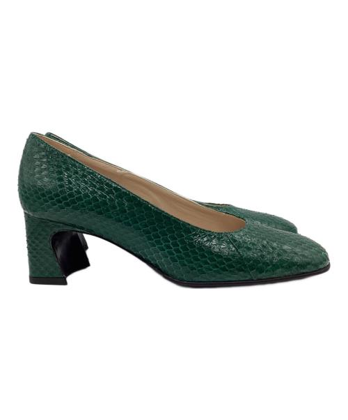 TOD'S（トッズ）TOD'S (トッズ) パイソンパンプス グリーン サイズ:37の古着・服飾アイテム