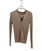 ESTNATIONエストネーション）の古着「カーディガン」｜ベージュ