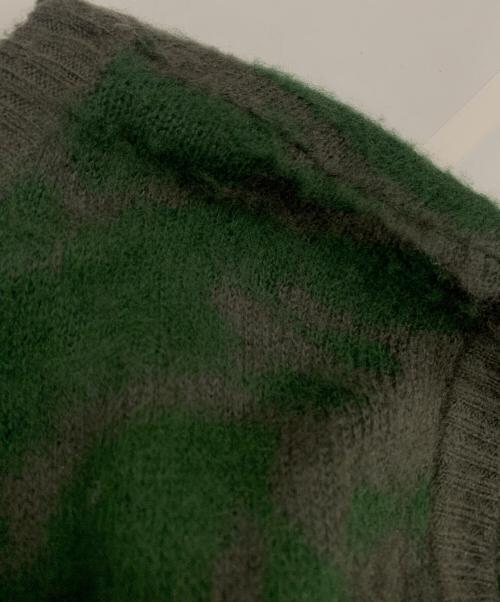 chignon（シニヨン）chignon (シニヨン) ジャガード柄シャギーニットベスト グリーン サイズ:Ｆの古着・服飾アイテム