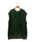 chignon（シニヨン）の古着「ジャガード柄シャギーニットベスト」｜グリーン