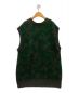 chignon (シニヨン) ジャガード柄シャギーニットベスト グリーン サイズ:Ｆ：3000円
