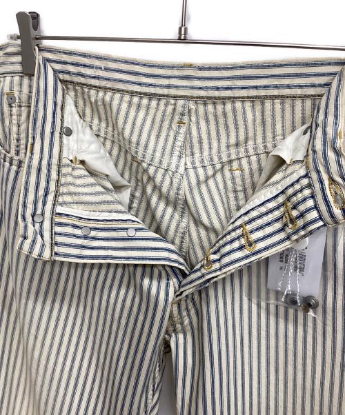 Maison Margiela（メゾンマルジェラ）Maison Margiela (メゾンマルジェラ) USED加工ヒッコリーストライプデニムパンツ サイズ:31の古着・服飾アイテム