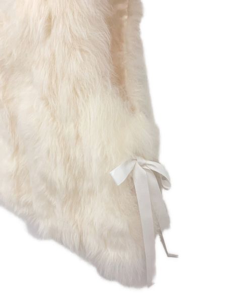 LUDLOW（ラドロー）LUDLOW (ラドロー) カシミヤファーベスト ホワイト サイズ:下記参照の古着・服飾アイテム