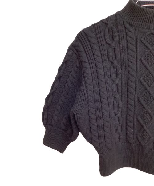 LOUIS VUITTON（ルイ ヴィトン）LOUIS VUITTON (ルイ ヴィトン) ショートケーブルニット ブラック サイズ:Mの古着・服飾アイテム