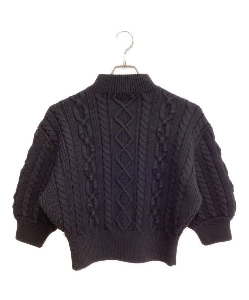 LOUIS VUITTON（ルイ ヴィトン）LOUIS VUITTON (ルイ ヴィトン) ショートケーブルニット ブラック サイズ:Mの古着・服飾アイテム