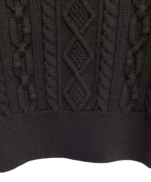 LOUIS VUITTON（ルイ ヴィトン）LOUIS VUITTON (ルイ ヴィトン) ショートケーブルニット ブラック サイズ:Mの古着・服飾アイテム