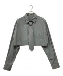 MAISON SPECIAL（メゾンスペシャル）の古着「ネクタイショートシャツ」｜グレー