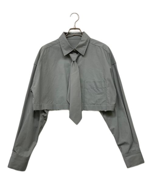 MAISON SPECIAL（メゾンスペシャル）MAISON SPECIAL (メゾンスペシャル) ネクタイショートシャツ グレー サイズ:FREEの古着・服飾アイテム