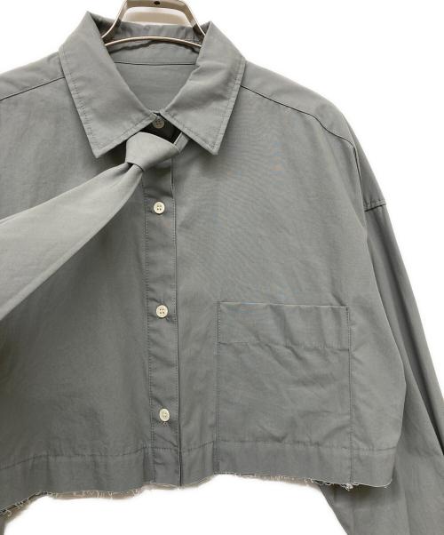 MAISON SPECIAL（メゾンスペシャル）MAISON SPECIAL (メゾンスペシャル) ネクタイショートシャツ グレー サイズ:FREEの古着・服飾アイテム