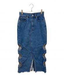 MAISON SPECIAL（メゾンスペシャル）の古着「Side Hole Denim Skirt」｜インディゴ