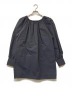 H BEAUTY&YOUTHエイチ ビューティー&ユース）の古着「コットンナイロンタフタ パフスリーブドレス」｜ブラック