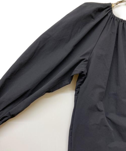 H BEAUTY&YOUTH（エイチ ビューティー&ユース）H BEAUTY&YOUTH (エイチ ビューティー&ユース) コットンナイロンタフタ パフスリーブドレス ブラック サイズ:Freeの古着・服飾アイテム