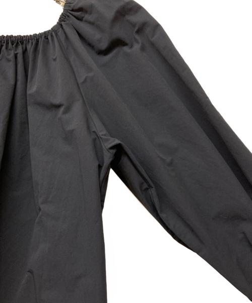 H BEAUTY&YOUTH（エイチ ビューティー&ユース）H BEAUTY&YOUTH (エイチ ビューティー&ユース) コットンナイロンタフタ パフスリーブドレス ブラック サイズ:Freeの古着・服飾アイテム