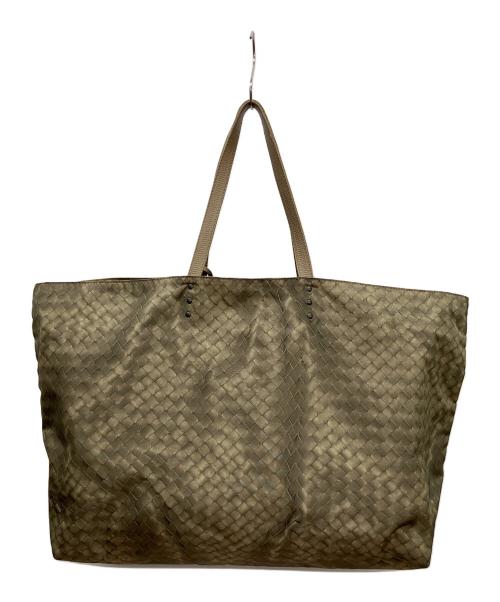 BOTTEGA VENETA（ボッテガベネタ）BOTTEGA VENETA (ボッテガベネタ) ナイロントートバッグ オリーブの古着・服飾アイテム