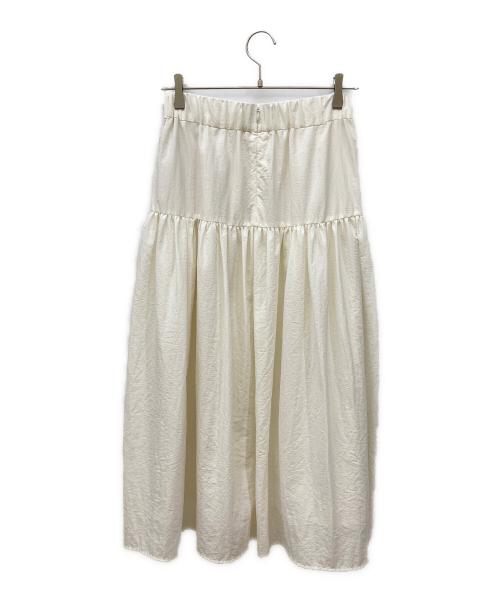 TIARA（ティアラ）TIARA (ティアラ) ティアードロングスカート ホワイト サイズ:3の古着・服飾アイテム