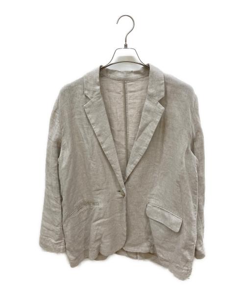 Spick and Span（スピック＆スパン）Spick and Span (スピックアンドスパン) リネンエアリージャケット ライトベージュ サイズ:38の古着・服飾アイテム