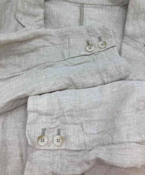 Spick and Span（スピック＆スパン）Spick and Span (スピックアンドスパン) リネンエアリージャケット ライトベージュ サイズ:38の古着・服飾アイテム