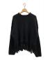 TISSU (ティシュ) SIROROVING フリンジ Vネック プルオーバー ブラック サイズ:1：6000円