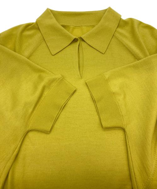 TOMORROW LAND collection（トゥモローランドコレクション）TOMORROW LAND collection (トゥモローランドコレクション) カシミヤシルク ポロカラープルオーバー イエロー サイズ:Sの古着・服飾アイテム