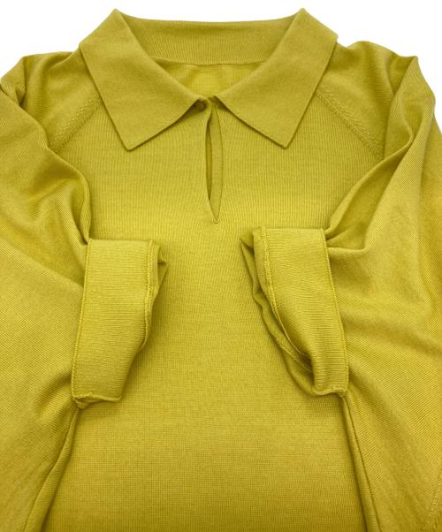 TOMORROW LAND collection（トゥモローランドコレクション）TOMORROW LAND collection (トゥモローランドコレクション) カシミヤシルク ポロカラープルオーバー イエロー サイズ:Sの古着・服飾アイテム