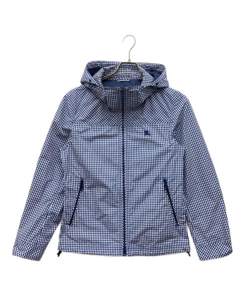 BURBERRY BLACK LABEL（バーバリーブラックレーベル）BURBERRY BLACK LABEL (バーバリーブラックレーベル) ギンガムチェックジップジャケット ブルー サイズ:Mの古着・服飾アイテム