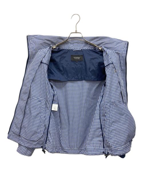 BURBERRY BLACK LABEL（バーバリーブラックレーベル）BURBERRY BLACK LABEL (バーバリーブラックレーベル) ギンガムチェックジップジャケット ブルー サイズ:Mの古着・服飾アイテム