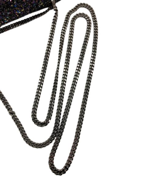 JIMMY CHOO（ジミーチュウ）JIMMY CHOO (ジミーチュウ) チェーンショルダーバッグ ブラックの古着・服飾アイテム