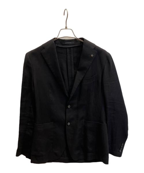 TAGLIATORE（タリアトーレ）TAGLIATORE (タリアトーレ) リネン2Bジャケット ブラック サイズ:46の古着・服飾アイテム