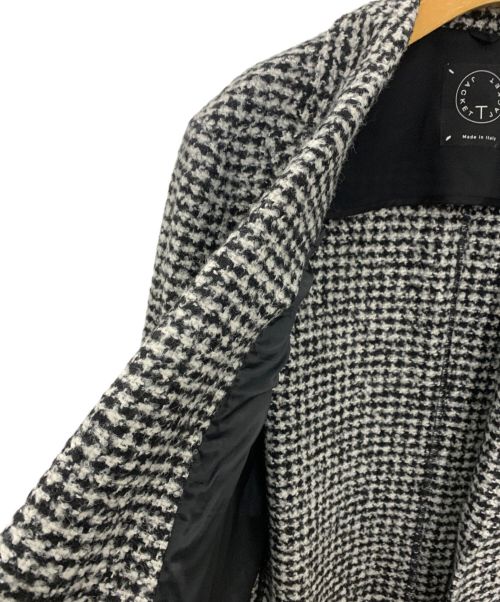 T-JACKET By TONELLO（ティージャケット バイ トネッロ）T-JACKET By TONELLO (ティージャケット バイ トネッロ) チェスターコート ホワイト×ブラック サイズ:Sの古着・服飾アイテム