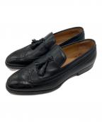 ENZO BONAFEエンツォボナフェ）の古着「ウィングチップ タッセルスリッポン」｜ブラック