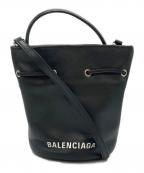 BALENCIAGAバレンシアガ）の古着「エブリデイ ドローストリングバケットバッグ」｜ブラック