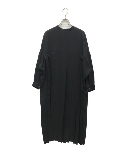 BEARDSLEY（ビアズリー）BEARDSLEY (ビアズリー) 後ろプリーツシャツワンピース ブラック サイズ:Fの古着・服飾アイテム