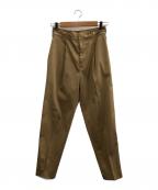avec deuxclefsアヴェクデュクレ）の古着「タックパンツ」｜ベージュ