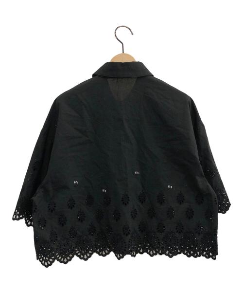 my panda（マイ パンダ）my panda (マイ パンダ) lace crop shirt ブラック サイズ:Fの古着・服飾アイテム