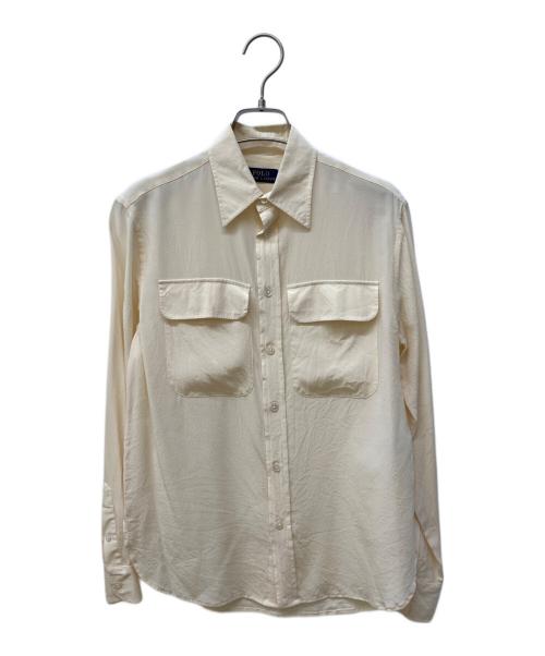 POLO RALPH LAUREN（ポロ・ラルフローレン）POLO RALPH LAUREN (ポロ・ラルフローレン) シルクシャツ ベージュの古着・服飾アイテム
