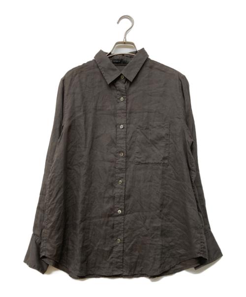 Noble（ノーブル）Noble (ノーブル) リネンレギュラーフィットシャツ ブラウン サイズ:-の古着・服飾アイテム